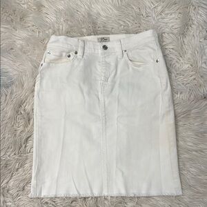 J. Crew Cream Denim Skirt